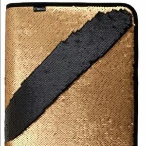 Mead sequin gold black Binder school office supplies